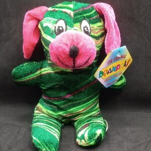 Kellytoy Dog Beanpals Striped Green Plush Toy